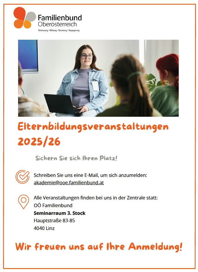 Elternbildungsveranstaltungen und Fortbildungen 2025/26