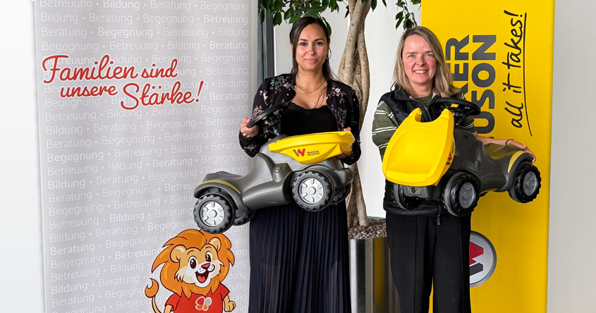 Übergabe der Rutschautos