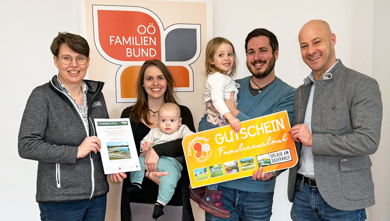 Familie Sächerl gewinnt Urlaub am Bauernhof