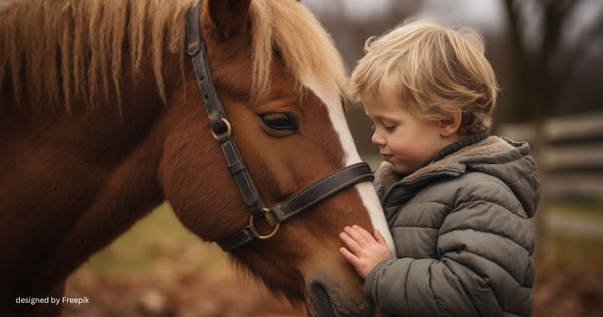 Junge mit Pferd