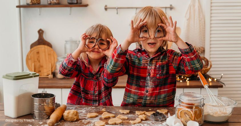 Kinder beim backen
