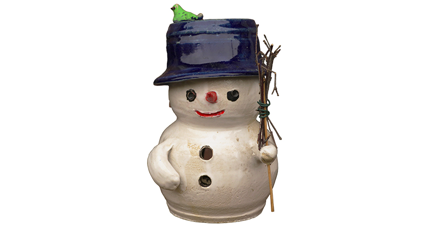 getöpferter Schneemann