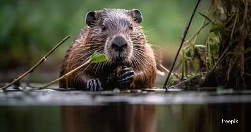 Biber im Wasser