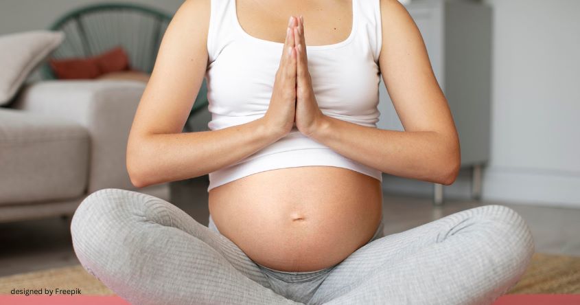 Schwangere bei Yoga
