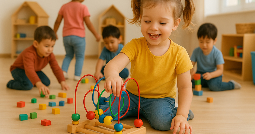Kinder spielen indoor