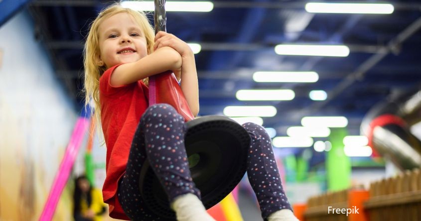 Kinder, schaukeln, Bewegung