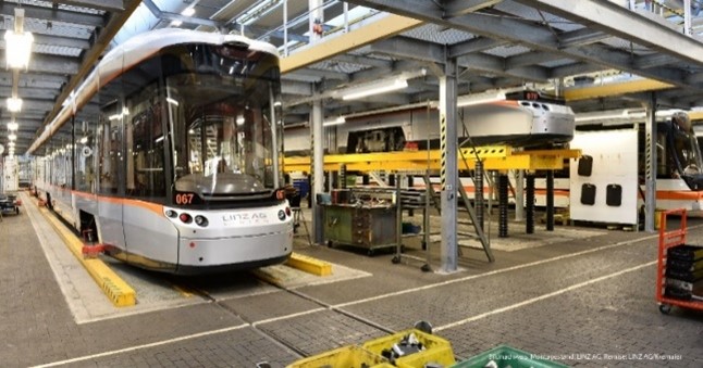 Straßenbahn Montagestand