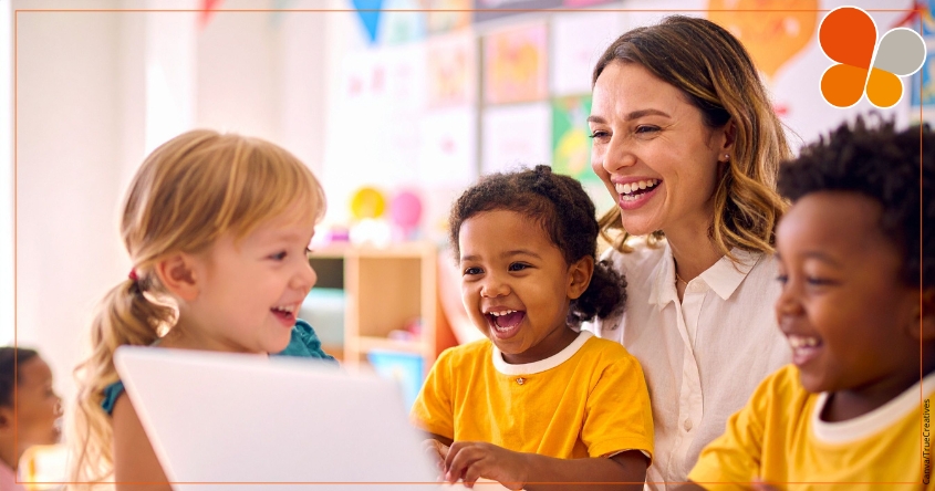 Frau Kommunikation Kinder