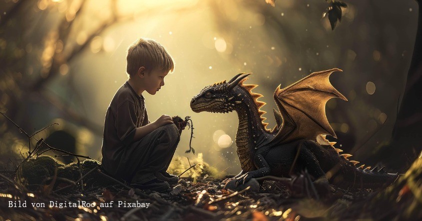 Kind mit Drachen