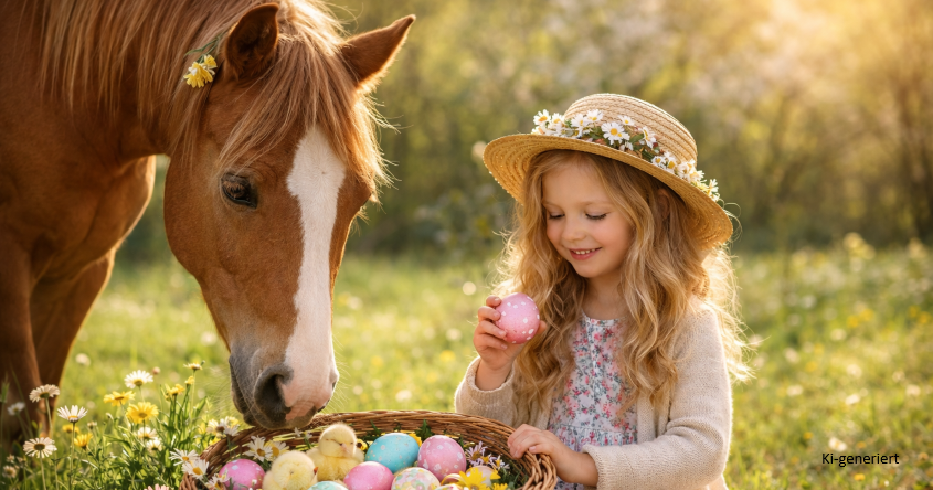 osternestsuche mit pferd