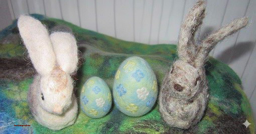 Osterhäschen u. Eier