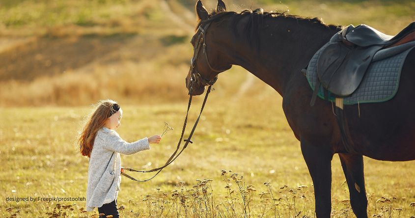 Mädchen mit Pferd