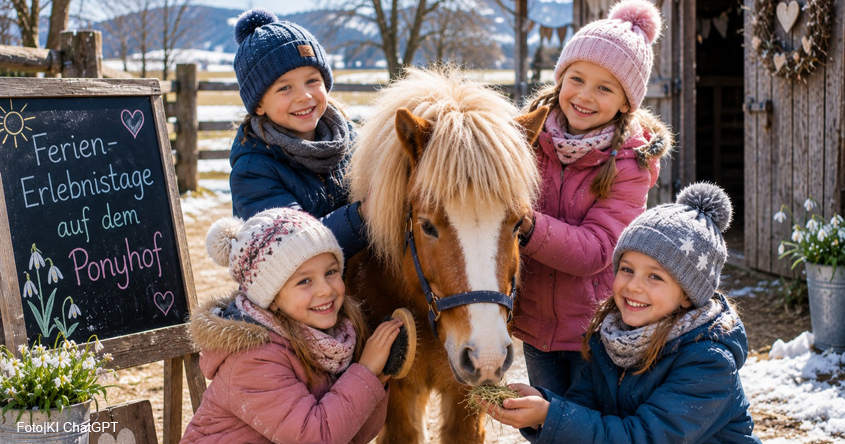Kinder mit Pony
